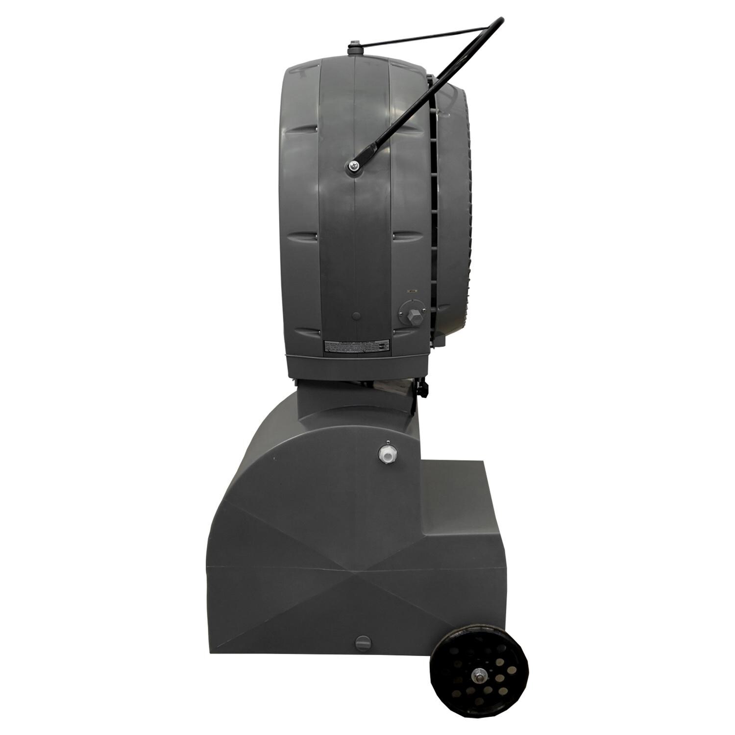 Ecojet by Joape LVP-030401 Cyclone Reservoir 18-Gallon Outdoor Misting Fan - Gray - Side View
