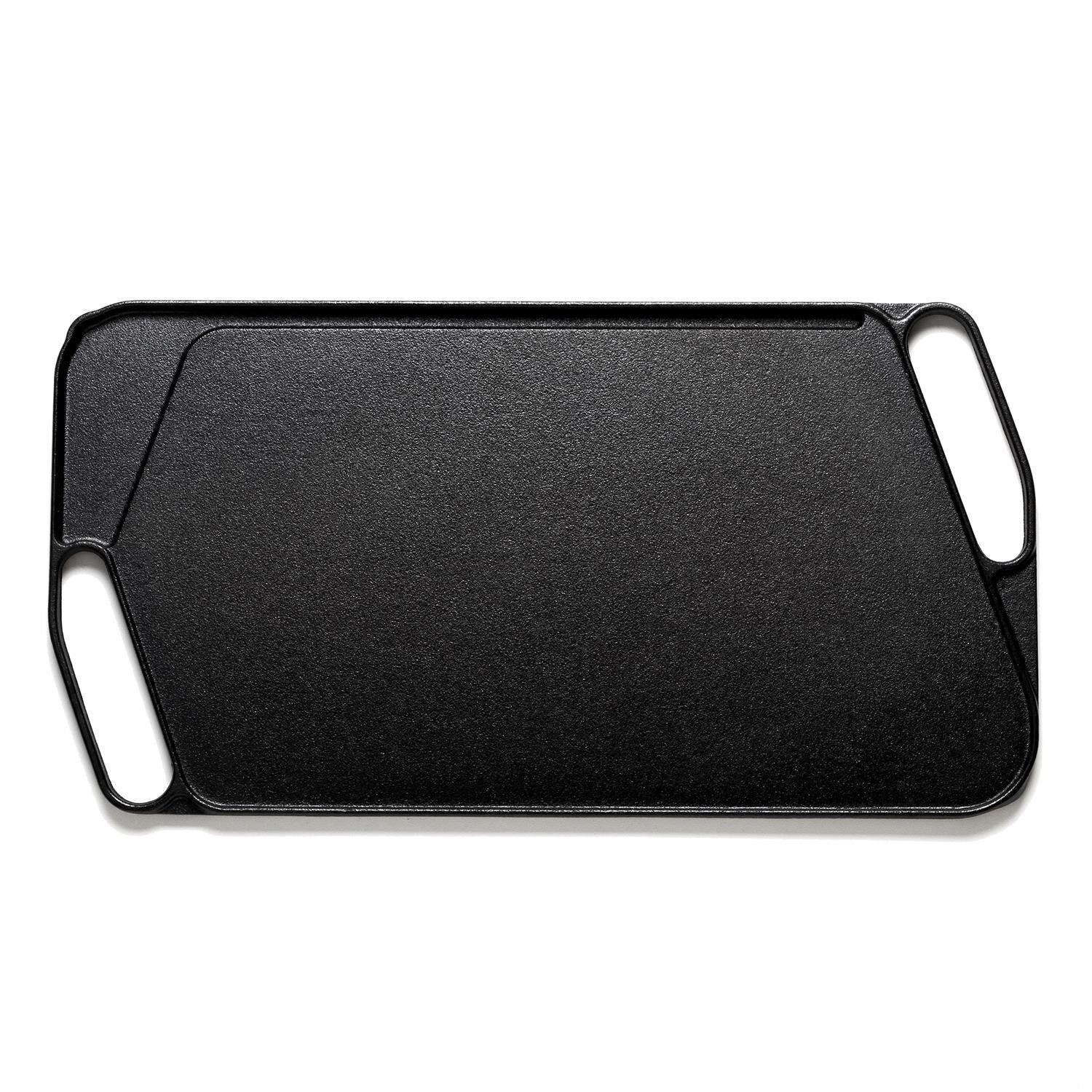 Barebones Living CKW-313 Reversible Cast Iron Griddle - Griddle Side - White Background thumbnail