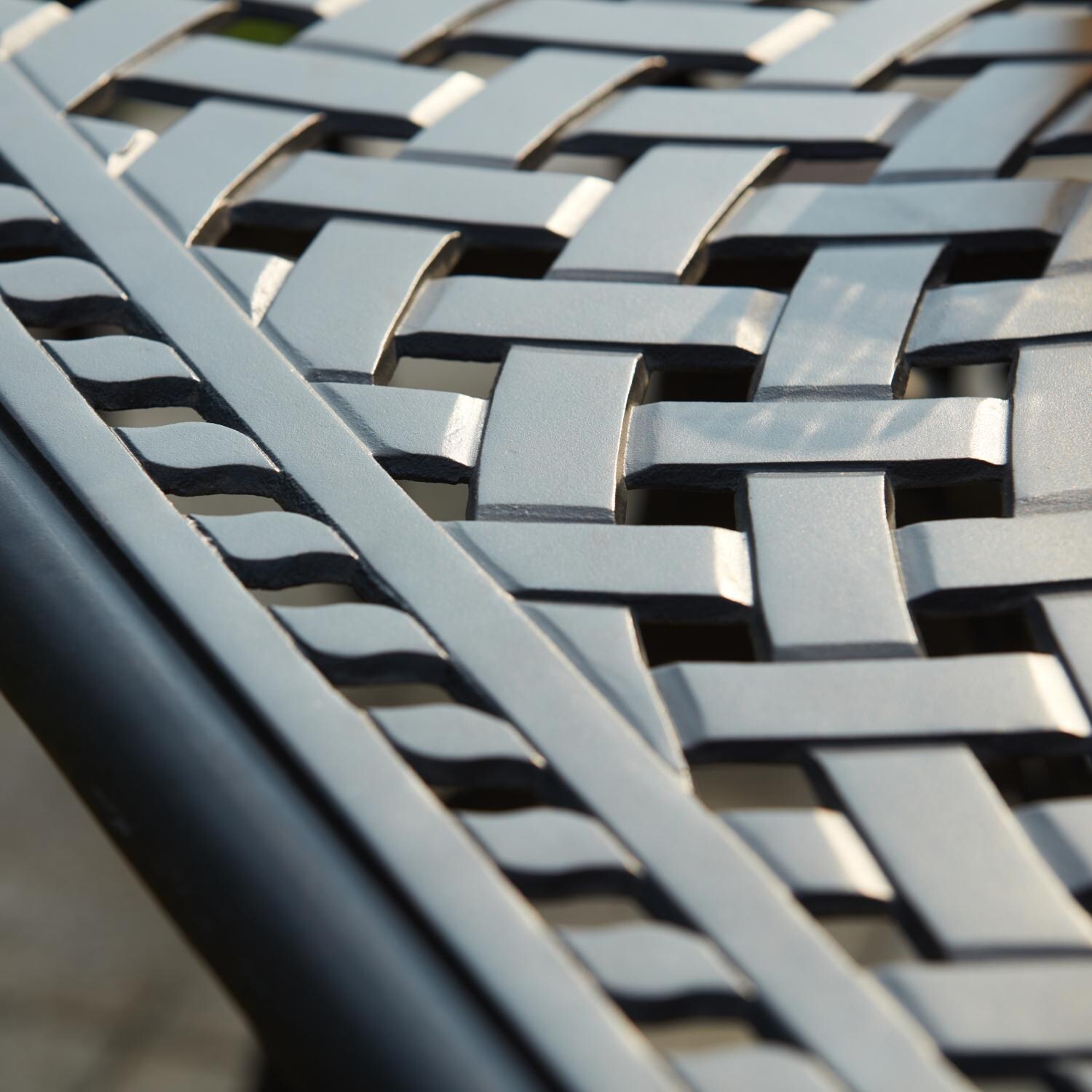 Darlee 301110-9PC-60W Monterey 9 Piece Cast Aluminum Sling Patio Dining Set W/ 60 Inch Square Table - Table Detail thumbnail