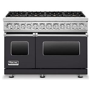 Viking Professional 7 Series 48-Inch 8 Burner Natural Gas Dual Fuel Range - Graphite Gray - VDR7488BGG thumbnail