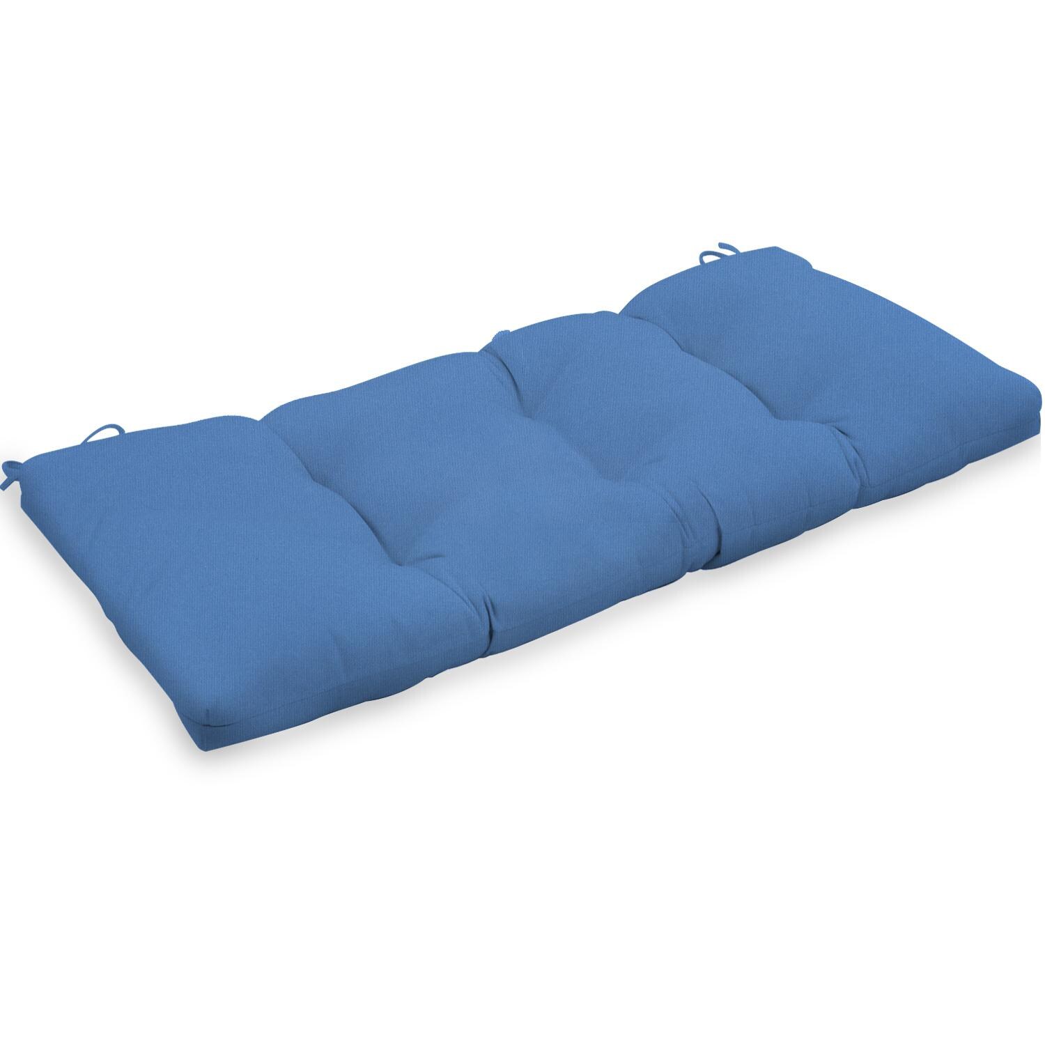 Sunbrella Canvas Capri Large Outdoor Replacement Bench Cushion By UltimatePatio.com thumbnail