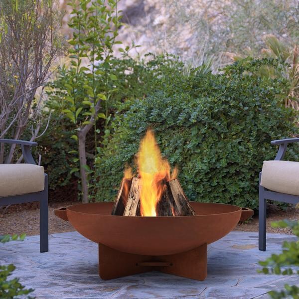 Real Flame Anson 36-Inch Wood Burning Fire Pit - Rust - 958-RST