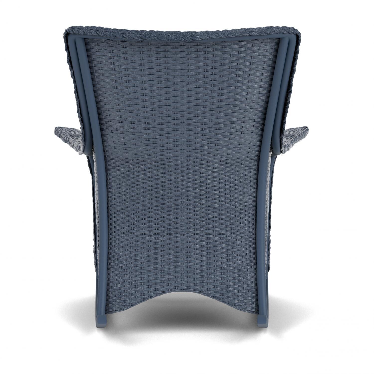 Lloyd Flanders Mandalay Porch Rocker in Denim Blue Finish with Sailcloth Salt Fabric - Back thumbnail