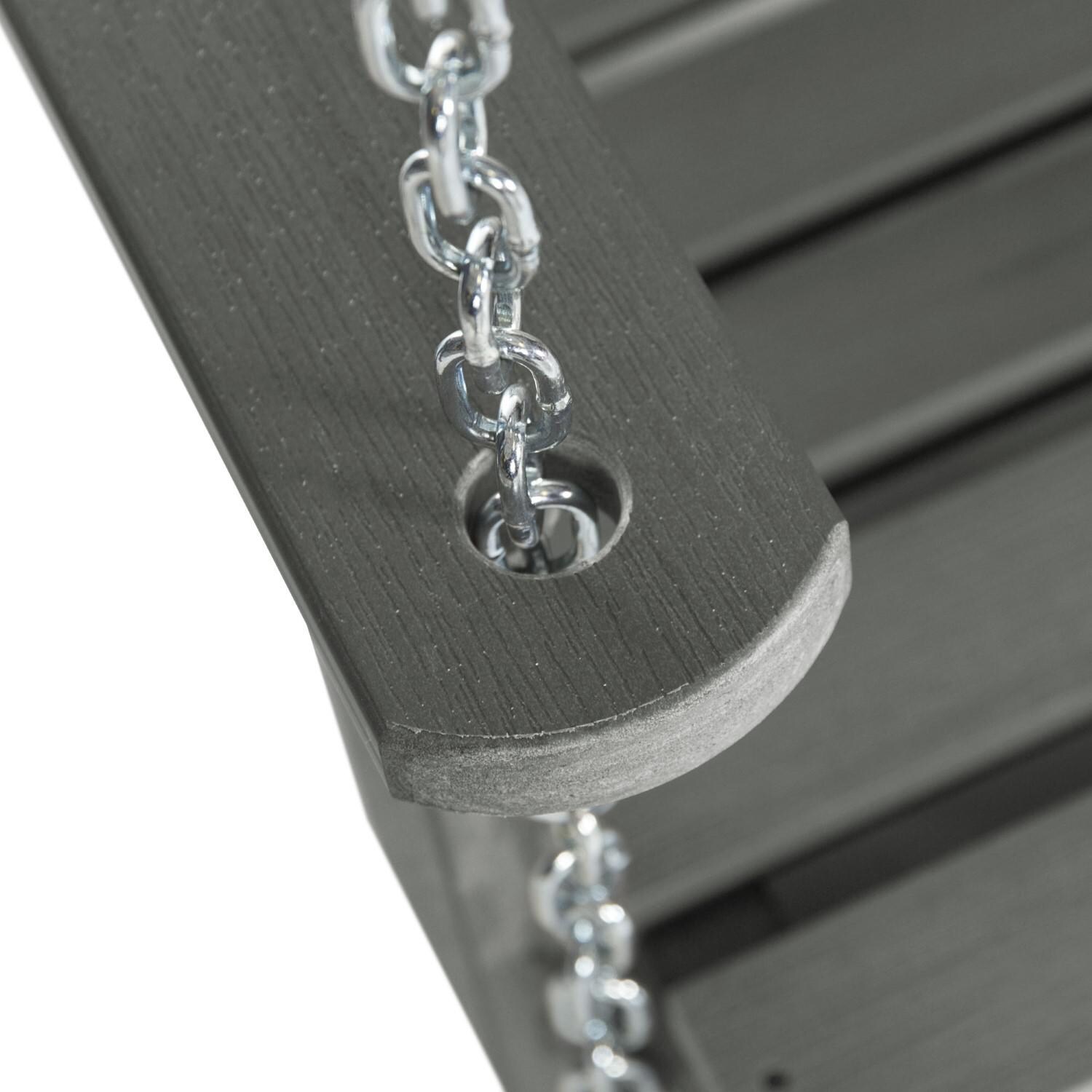 Lakeview Paradise Key 4-Foot Porch Swing - Coastal Teak - Arm thumbnail