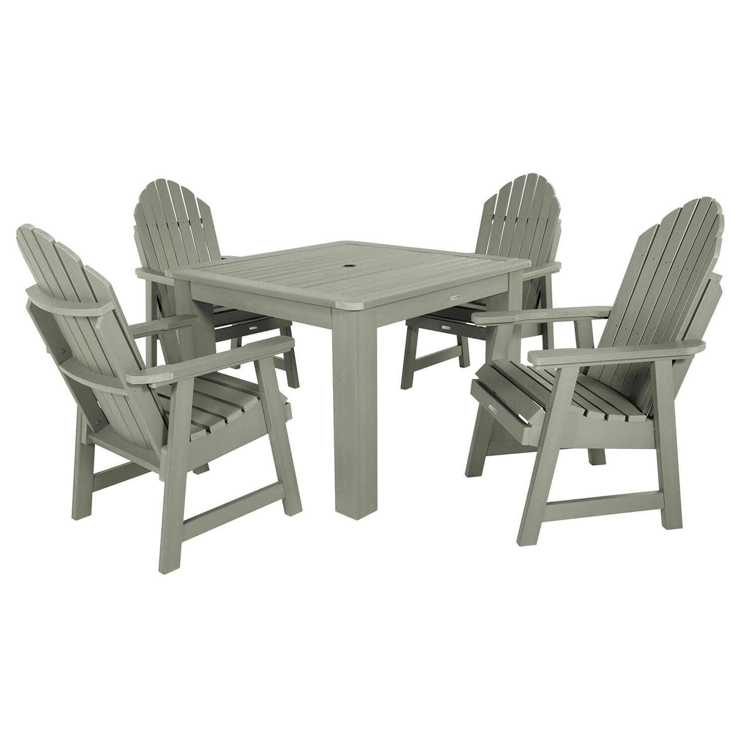 Dream Bay 5 Pc Square Dining Set in Eucalyptus By Lakeview Outdoor Designs - White Background thumbnail