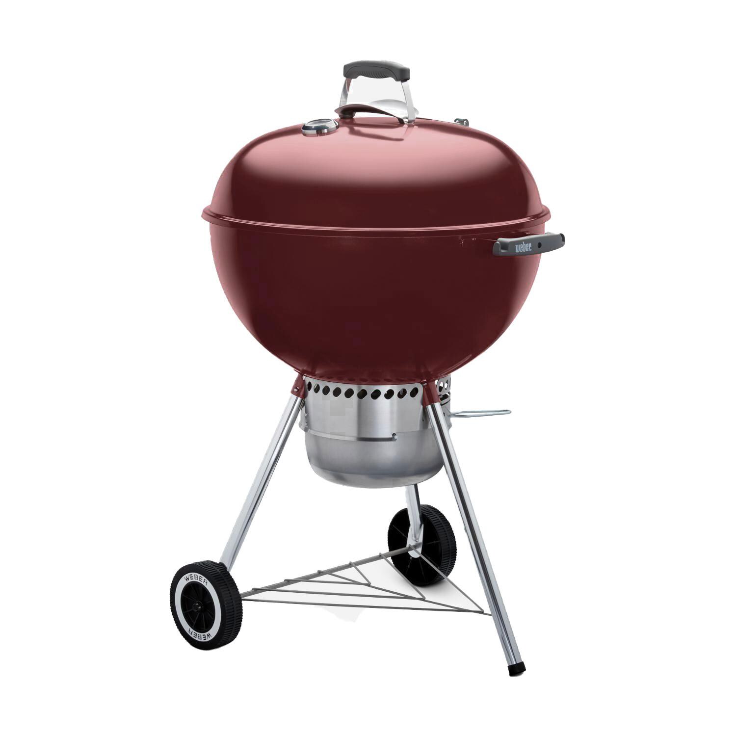 Weber Original Kettle Premium 22-Inch Charcoal Grill - Crimson - 14403001 - Kettle facing Right thumbnail