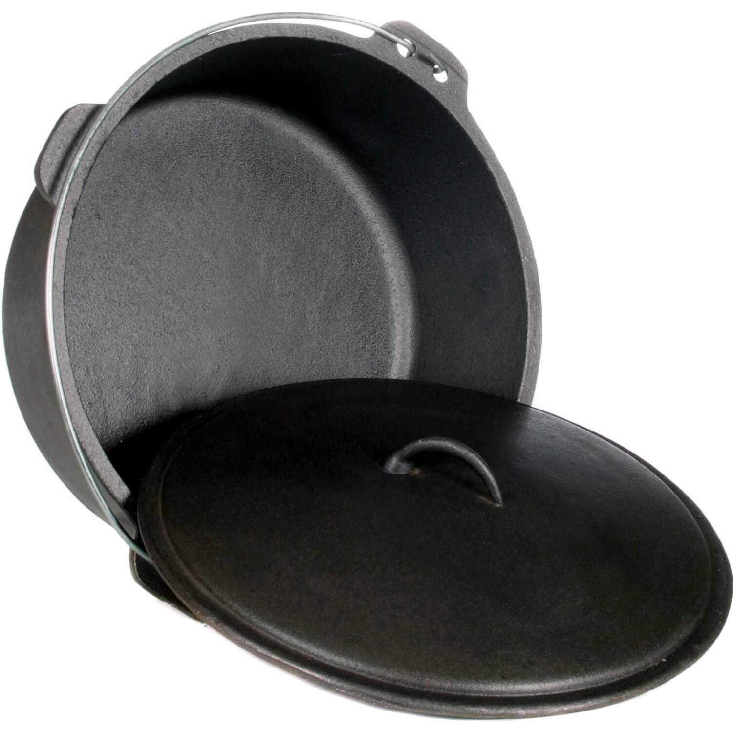 Cajun Cookware 20-Quart Seasoned Cast Iron Dutch Oven - Inside View thumbnail