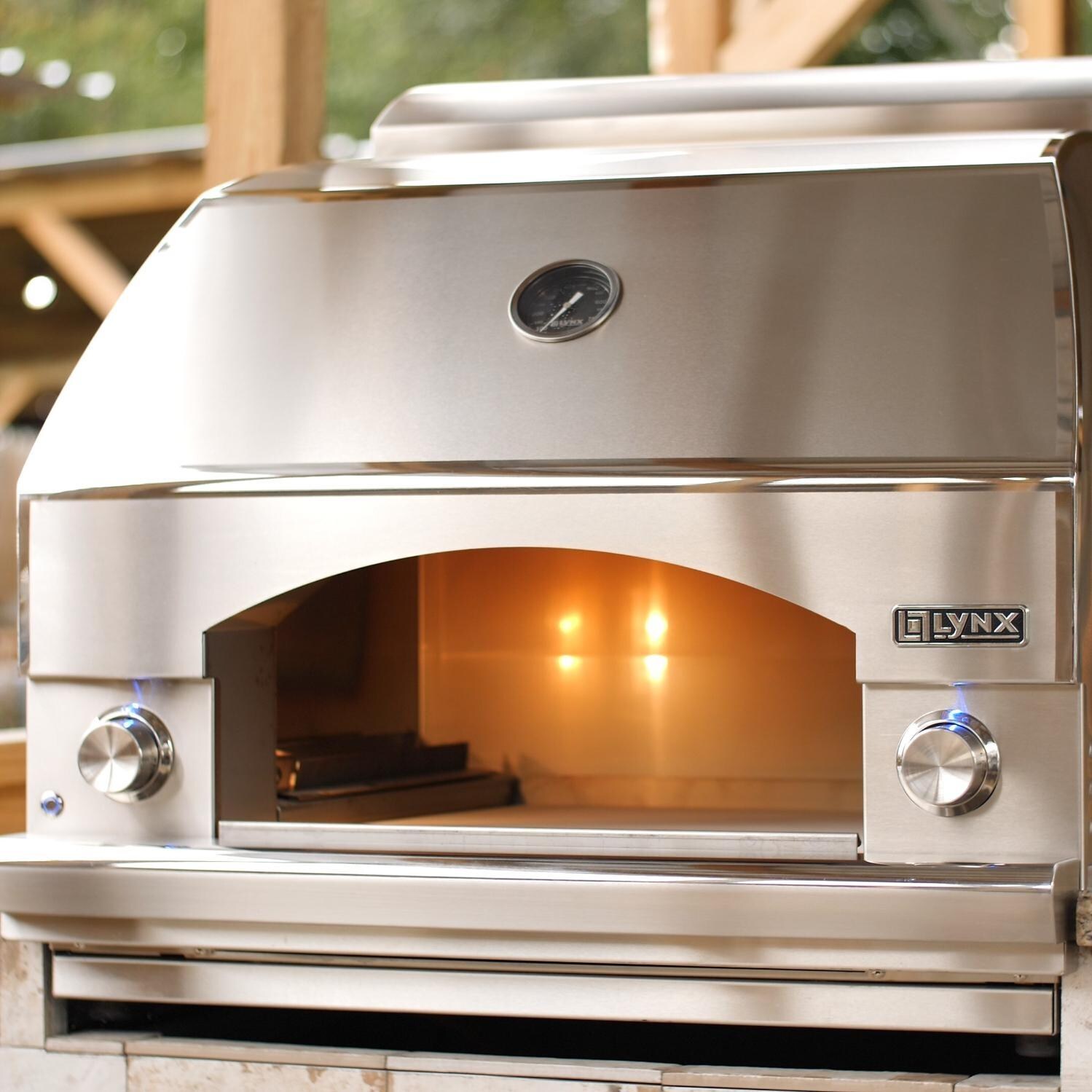 Lynx LPZAF-LP Professional Napoli 30-Inch Propane Gas Outdoor Pizza Oven On Mobile Kitchen Cart - 304 Stainless Steel Exterior thumbnail