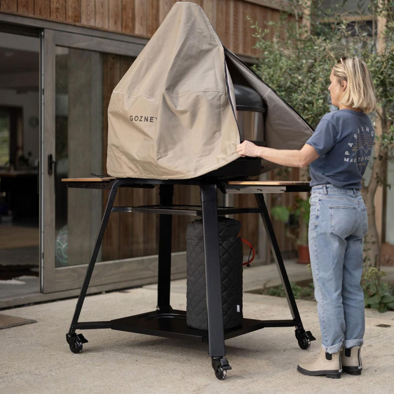 Gozney AM1981 Dome Gen 2 Pizza Oven Cover - Natural - In Use- Lifestyle thumbnail