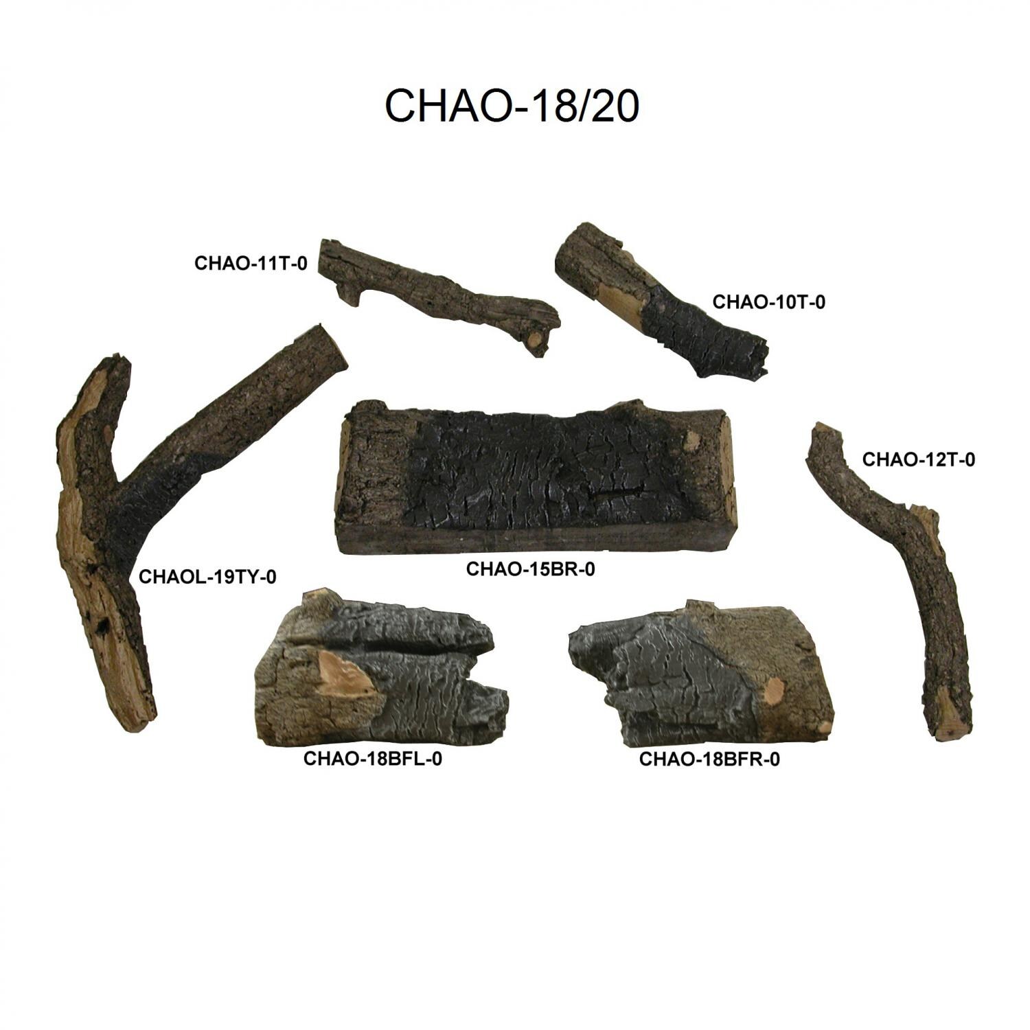 Peterson Real Fyre Charred American Oak 18-Inch Log Breakdown  thumbnail