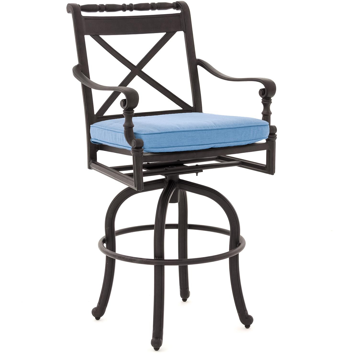Carrolton KFG100/400/402 Dining Chair And Bar Stool Cushion - Bar Stool - Sunbrella Canvas Sky Blue thumbnail