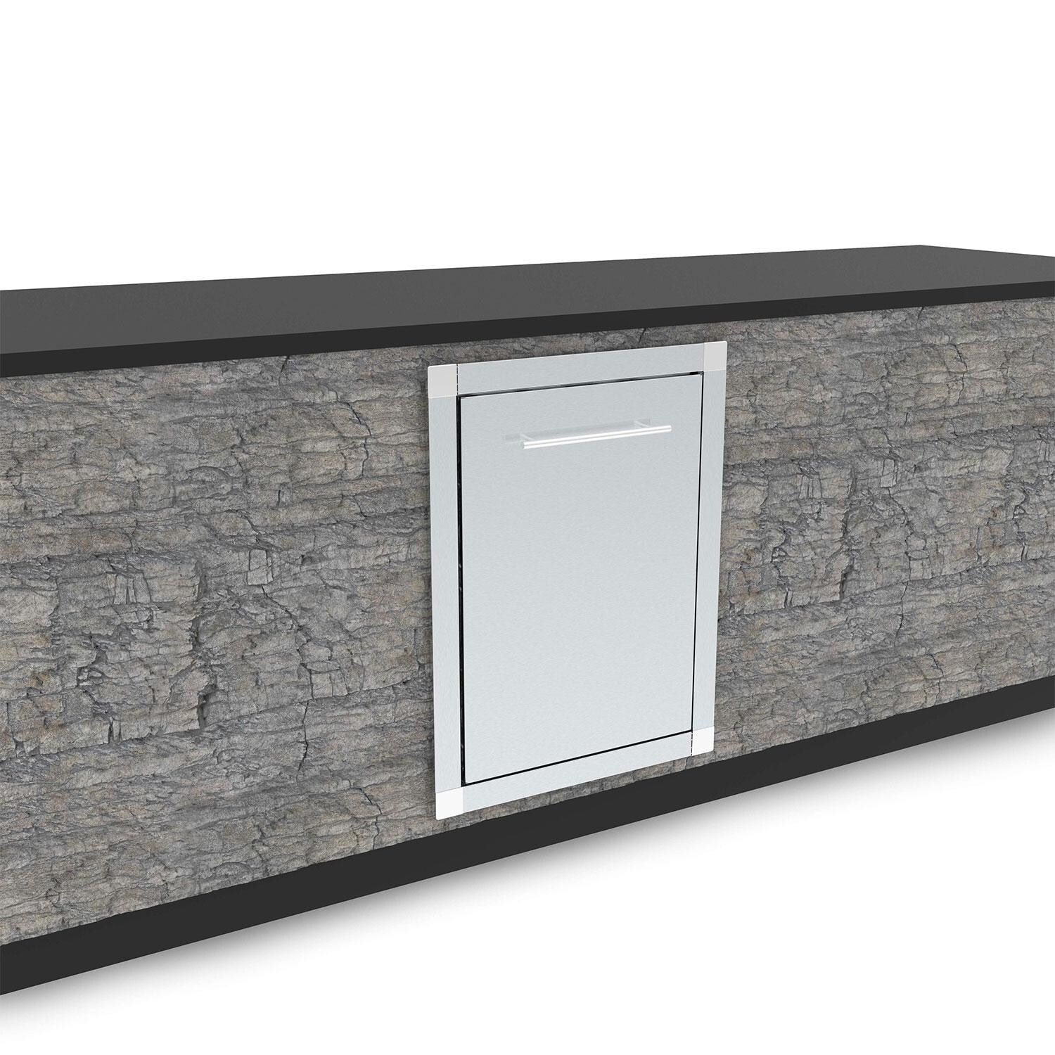 Broil King 800100 21 3/4-in Stainless Steel Access Door - Attached on Island - Door Closed - Detail thumbnail