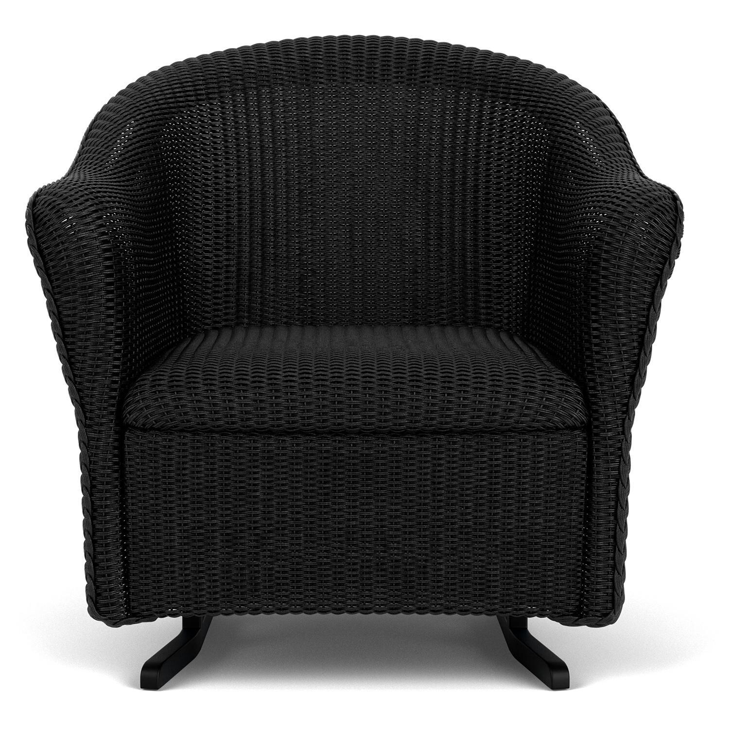 Lloyd Flanders Reflections 3-Piece Seating Set W/ Spring Rockers in Ebony Finish - Spring Rocker Front thumbnail