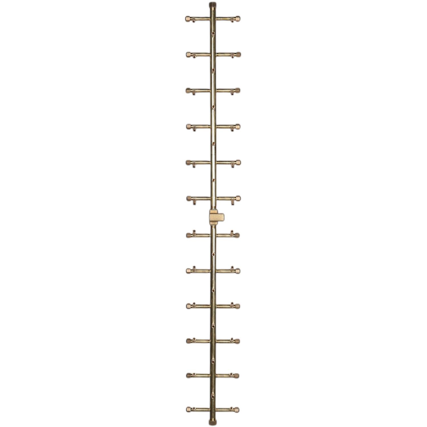 Warming Trends 54 X 7 Inch Tree-Style Brass Natural Gas/Propane Burner