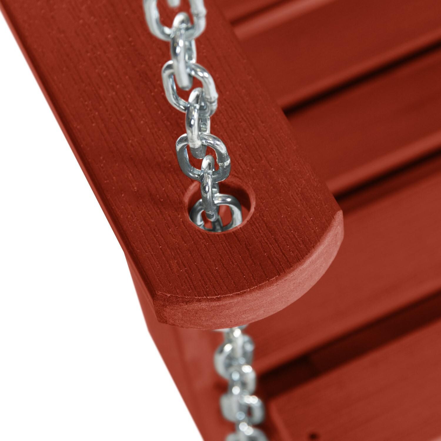 Lakeview Paradise Key 4-Foot Porch Swing - Rustic Red - Arm thumbnail