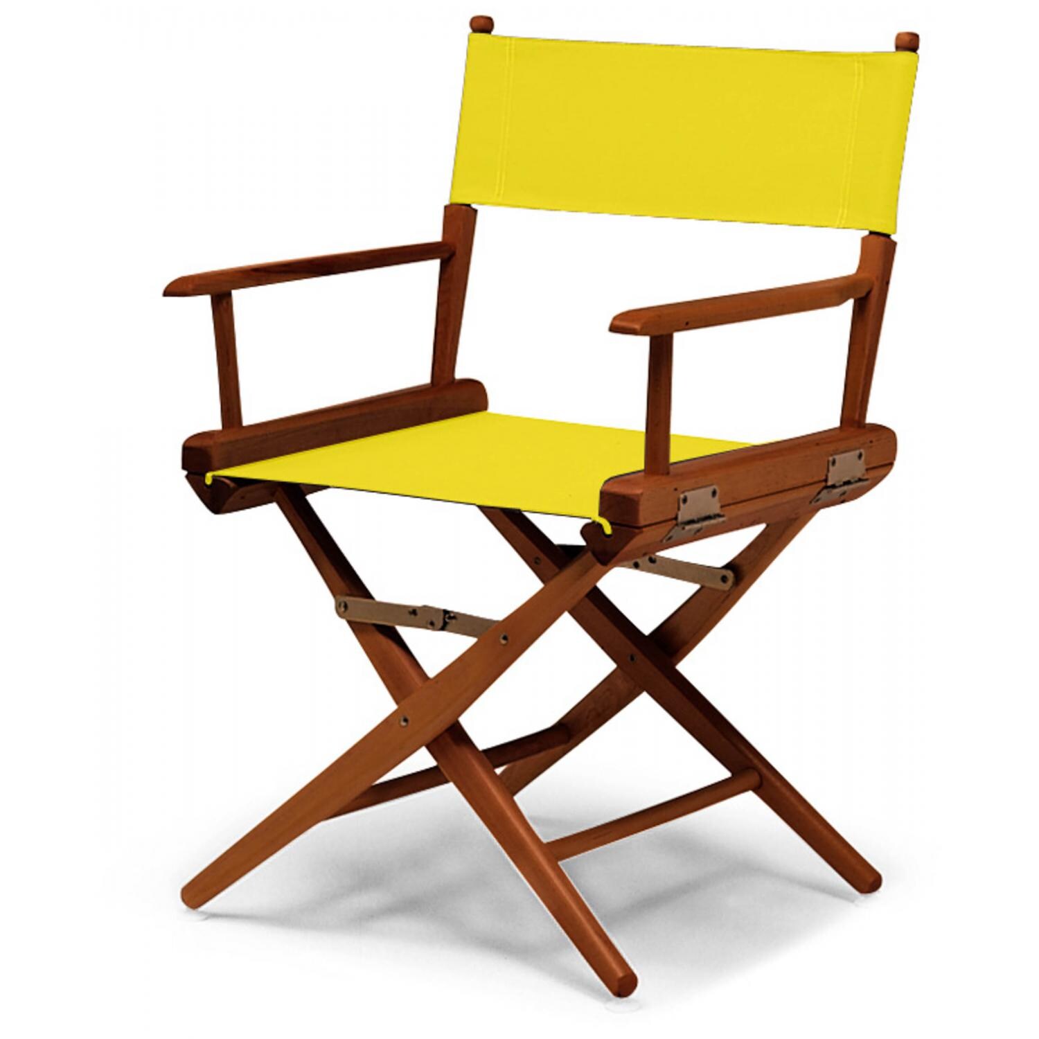 World Famous Dining Height Director Chair By Telescope Casual - Walnut/Canary