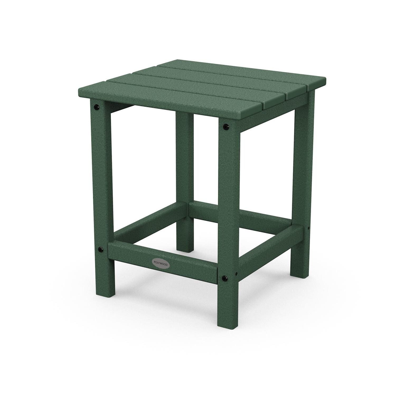 POLYWOOD PWS700-1-GR Classic Folding Adirondack 3-Piece Set W/ Long Island 18-Inch Side Table - Side Table thumbnail