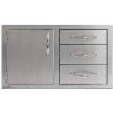 Alfresco 32-Inch Left-Hinged Door & Triple Drawer Combo - AB-DDC-L image