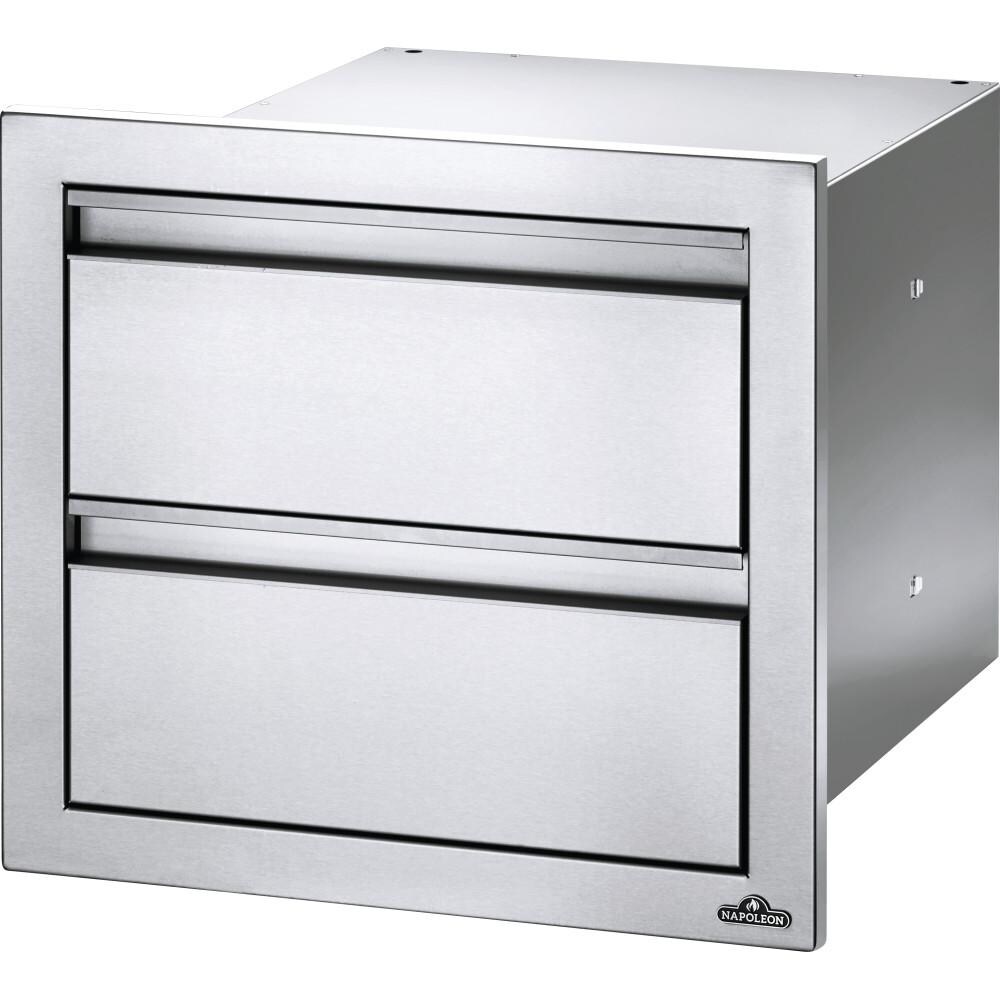 Napoleon - BI-1816-2DR - 18-Inch Stainless Steel Double Drawer thumbnail