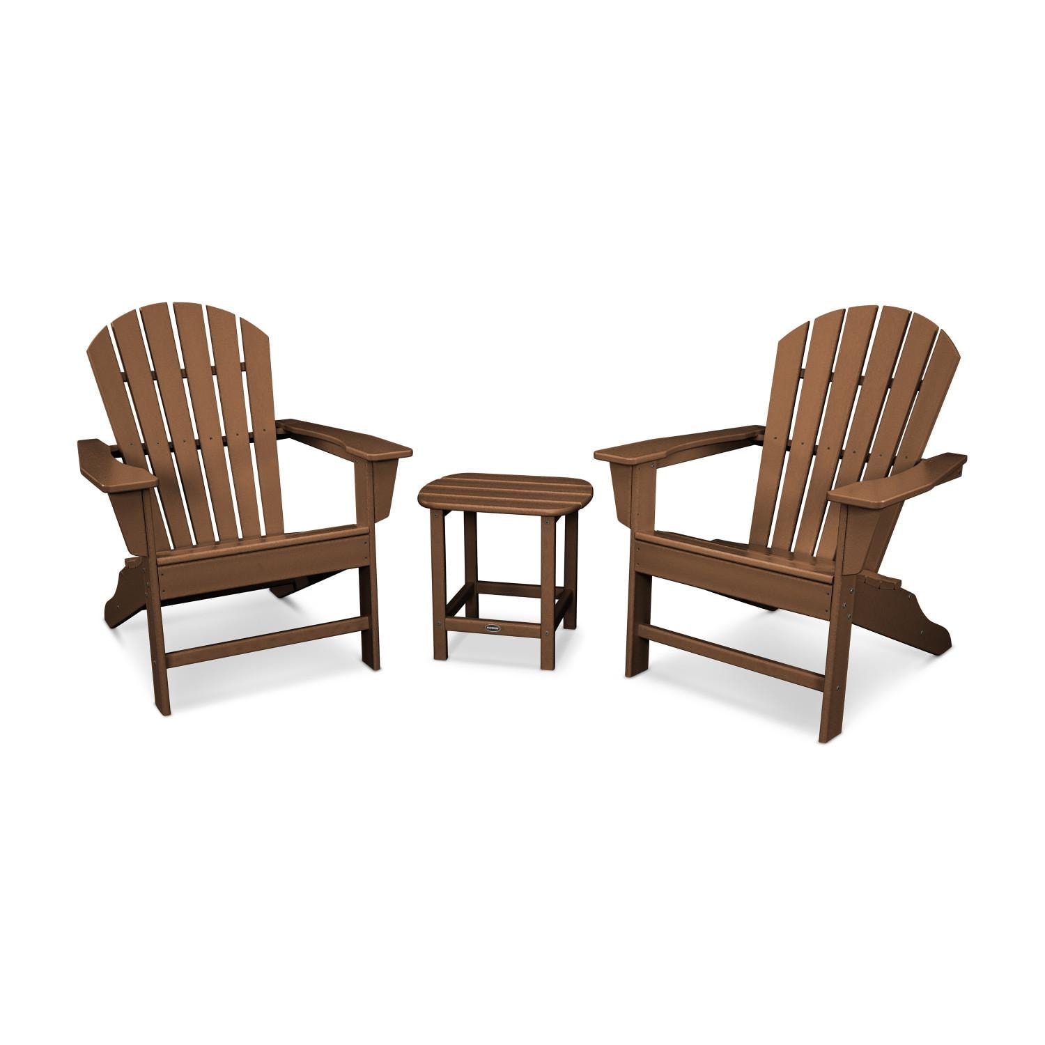 POLYWOOD South Beach 3 Pc Recycled Plastic Seating Set in Teak by - PWS175-1-TE
