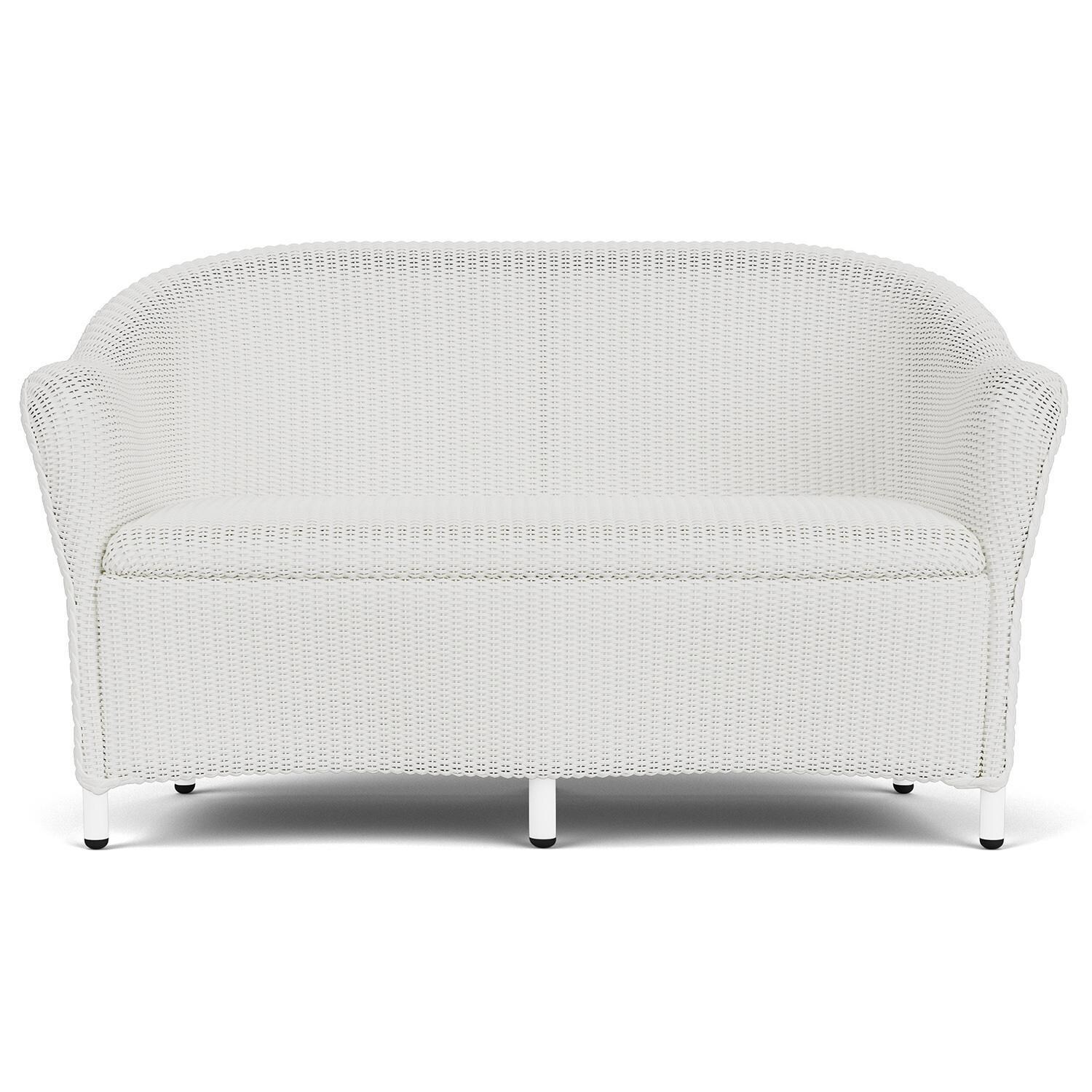Lloyd Flanders Reflections 3-Piece Seating Set W/ Lounge Chairs in Matte White Finish - Loveseat Front thumbnail