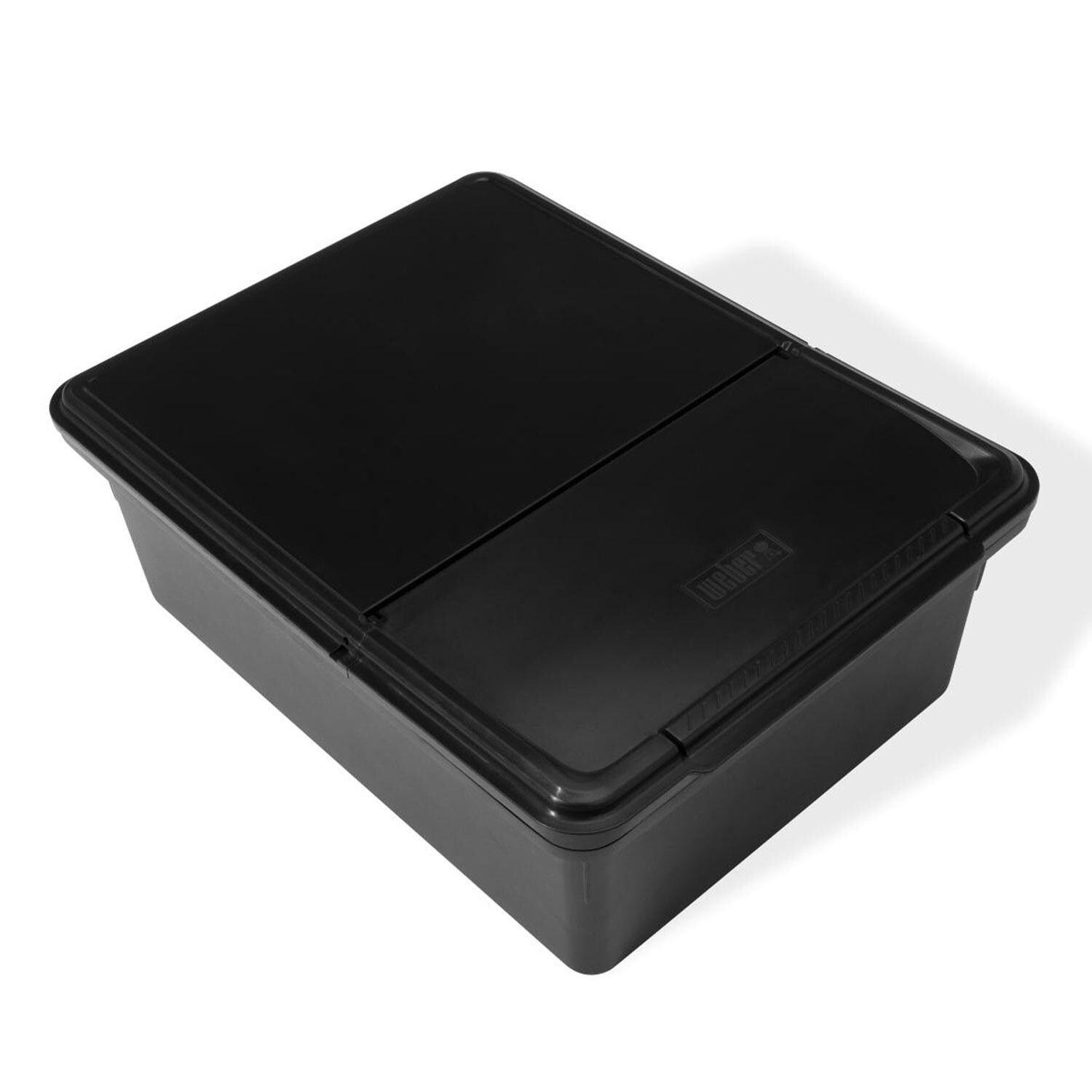 Weber 3400107 Works Outdoor Storage Bin - Lid On - White Background thumbnail