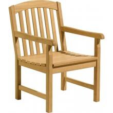 Chadwick Natural Shorea Patio Dining Arm Chair By Oxford Garden image