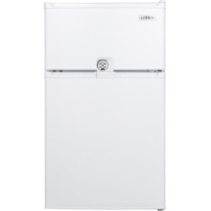 Summit 19-Inch 2.9 Cu. Ft. Freestanding Commercial Rated Two-Door Refrigerator / Freezer - White - CP351WLLF2
