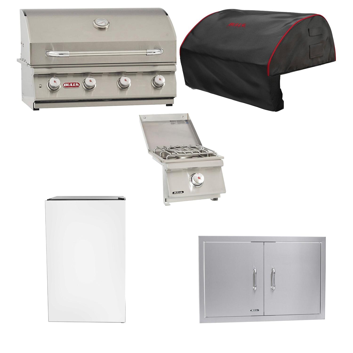 Bull Lonestar 30 Inch 5-Piece Propane Grill Master Bundle - White Background thumbnail