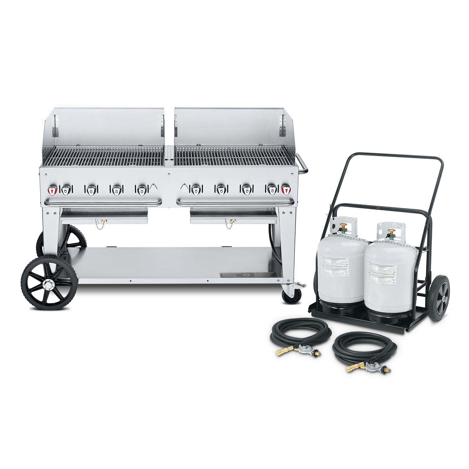 Crown Verity CV-MCC-60WGP 60-Inch Mobile Grill & Propane Cart Windguard Package thumbnail