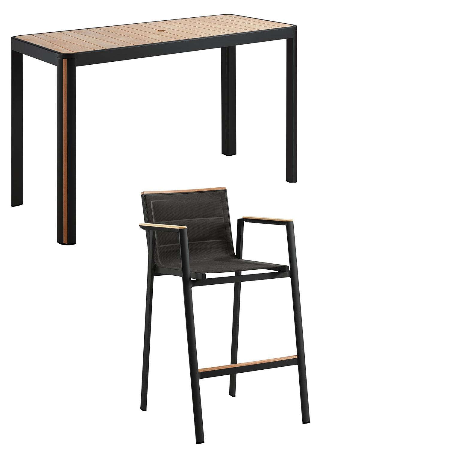 HIGOLD 2031BAR/016/2038 GENEVA Outdoor Bar Dining Table - Nero thumbnail