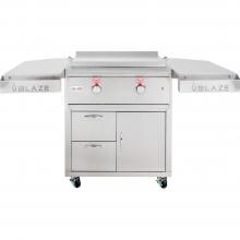 Blaze LTE 30-Inch Natural Gas Griddle On Deluxe Cart With Lights - BLZ-GRIDDLE-LTE-NG image