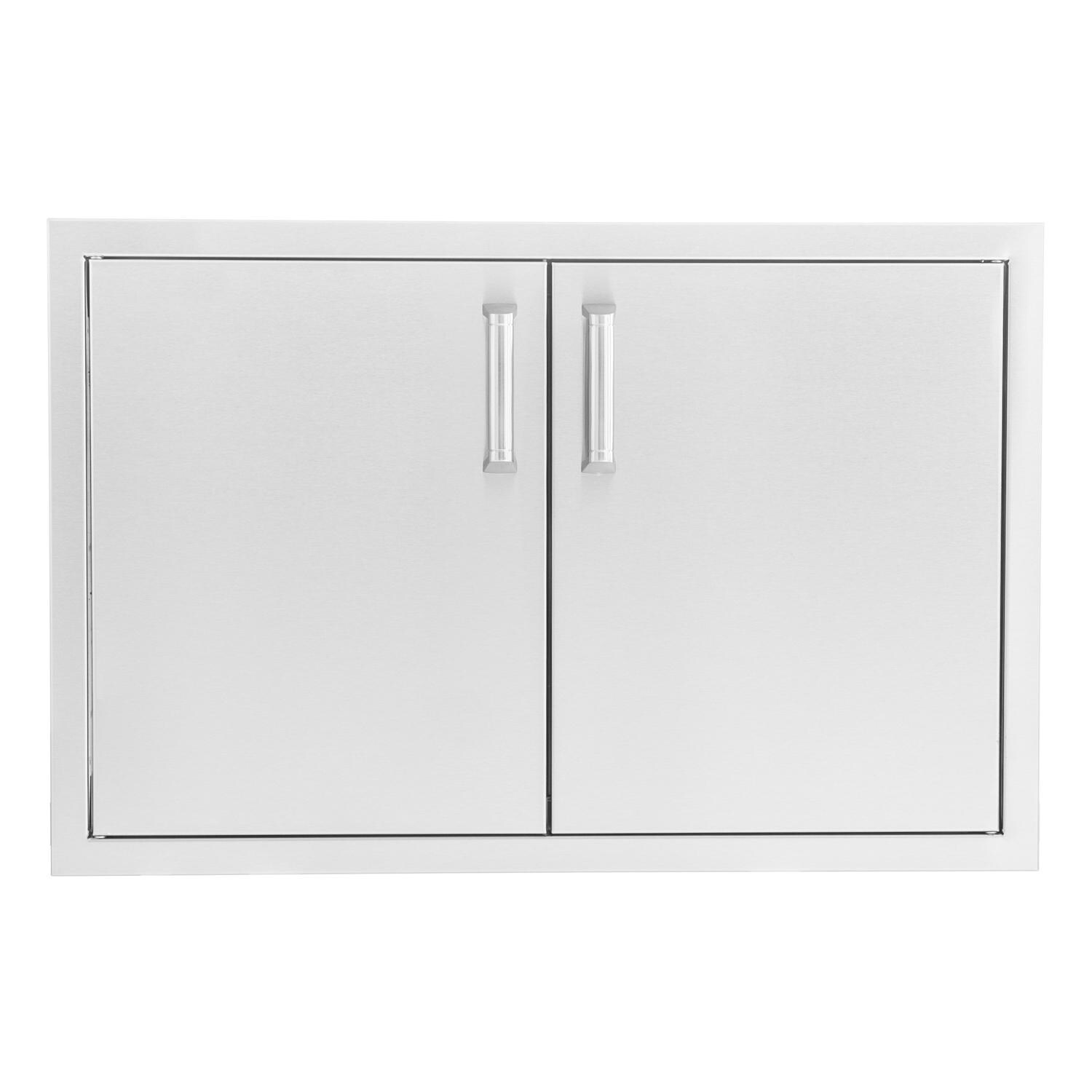 BBQGuys Signature 32-Inch Stainless Steel Sealed Dry Storage Pantry With Shelf - Contempo image