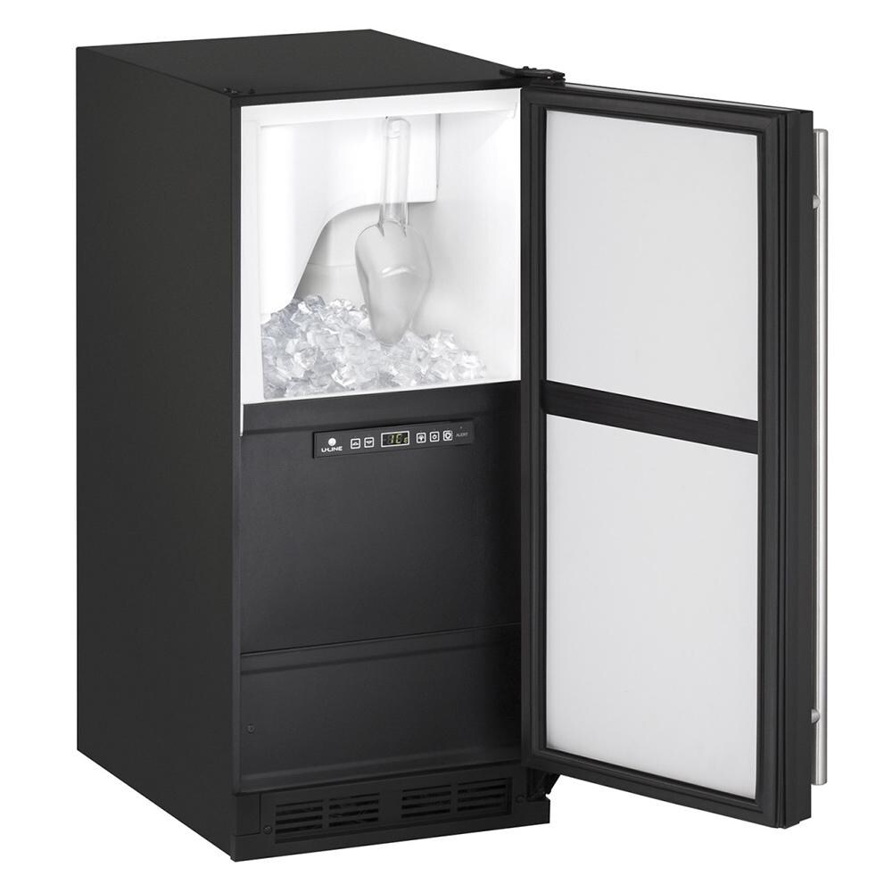 U-Line 15-Inch 60 Lb. Built-In / Freestanding Ice Maker With Gravity Drain - Open View thumbnail