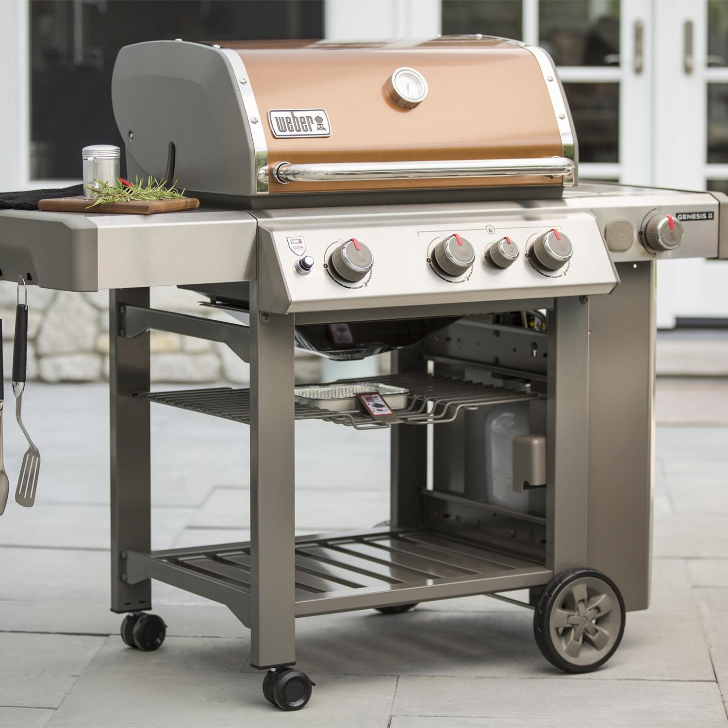 Weber Genesis II 61022001 E-330 Propane Gas Grill - Copper (2019) - Lifestyle View thumbnail