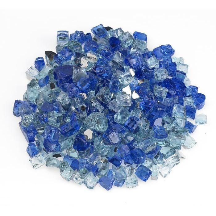 BBQGuys Signature AFF-BBRF12-10-J 1/2-in Bora Bora Reflective Fire Glass - Top View - White Background thumbnail