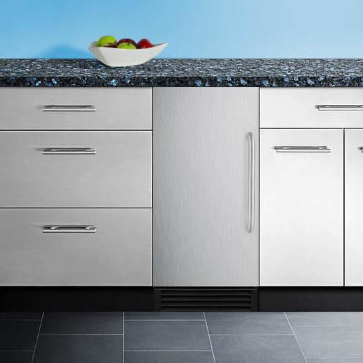 Summit 50 Lb. Indoor Built-In / Freestanding ADA Height Icemaker - Stainless Steel - Set thumbnail