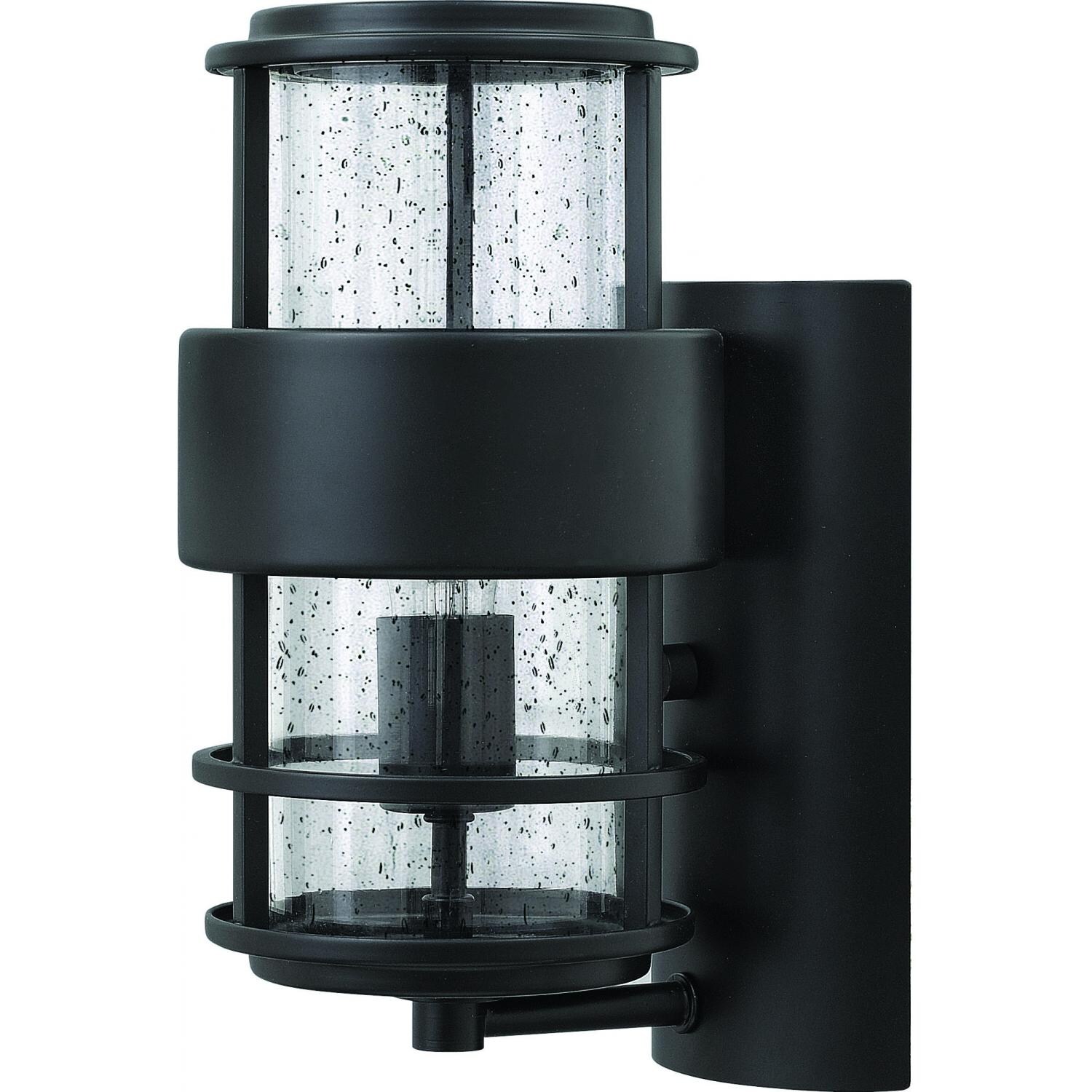 Hinkley Lighting Saturn One Light 12-Inch Outdoor Wall Light - Satin Black - 1900SK