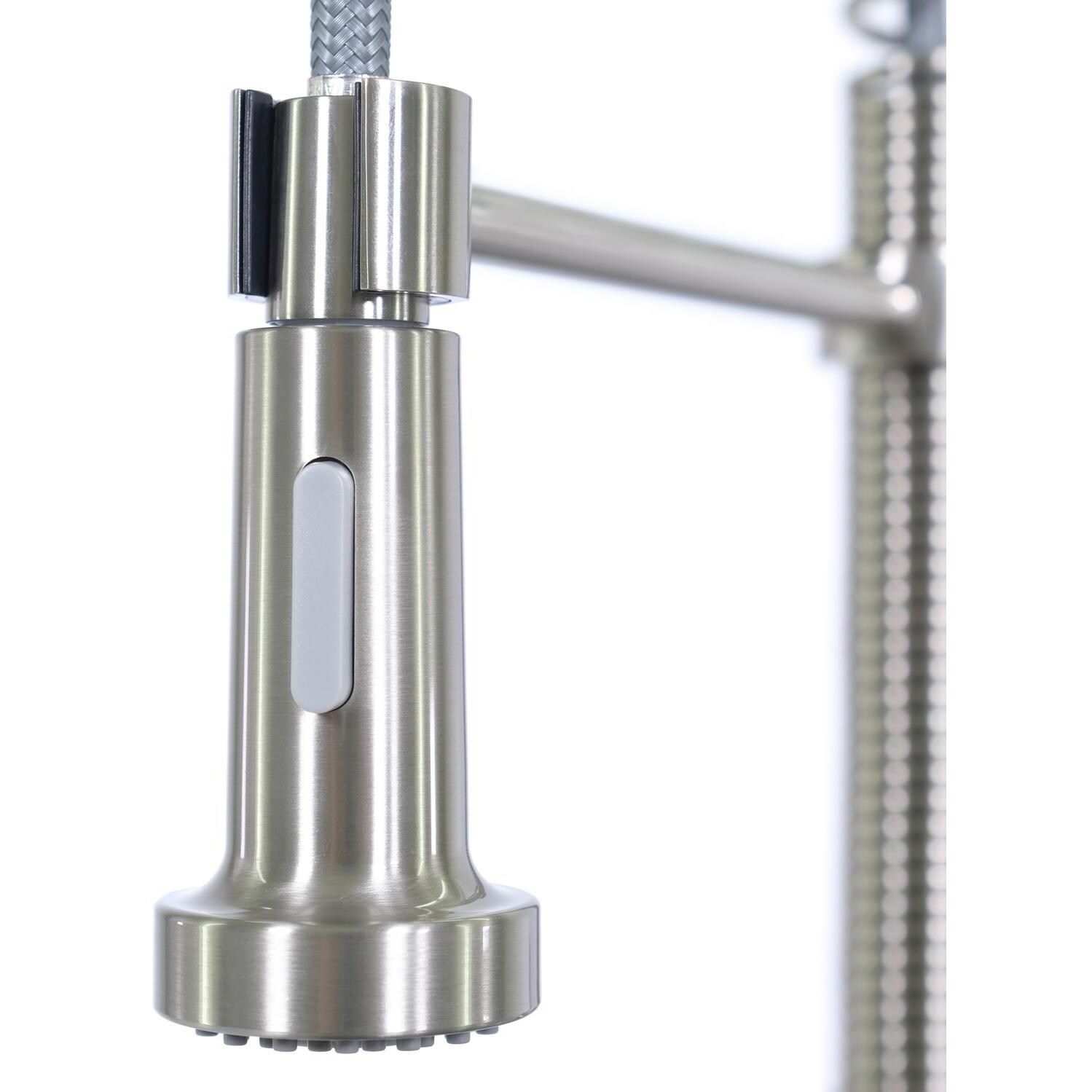 BBQGuys Signature - BBQ-N88503B2-BN - Single Handle Pull-Down Coil Spring Faucet - Pull-Down Nozzle thumbnail