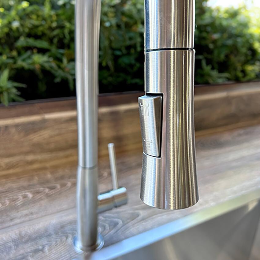 RCS RSNK3A Stainless Steel Farm House Outdoor Sink w/ Wire Grate and Cutting Board - Faucet - Detail thumbnail