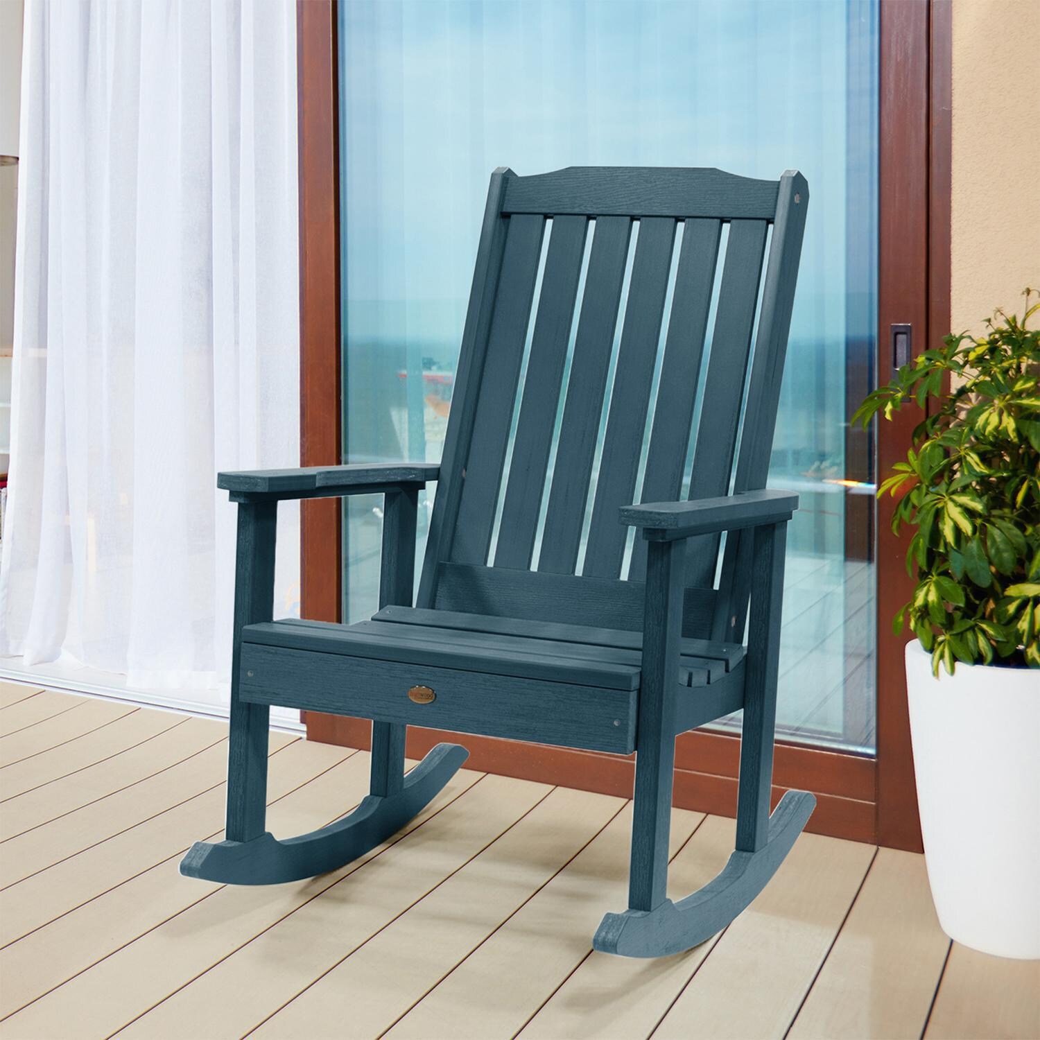 Hart Lane Recycled Plastic Rocking Chair in Nantucket Blue by Lakeview Outdoor Designs