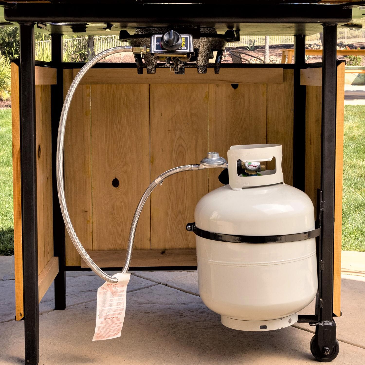 Backyard Hibachi BY-BHPOGSM Flattop Propane Gas Grill - Sweet Maple - Propane Tank Storage (LP Tank Not Included) thumbnail