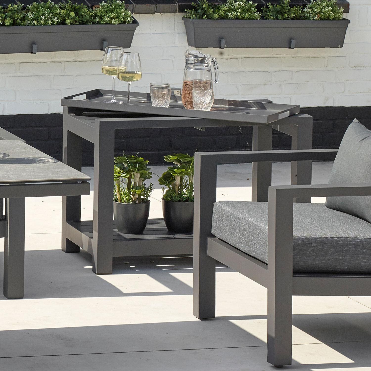 Easy Aluminum Serving Trolly/Tray in Gray By KETTLER