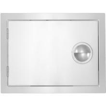 BBQGuys.com Portofino Series 20-Inch Stainless Steel Left-Hinged Single Access Door - Horizontal image