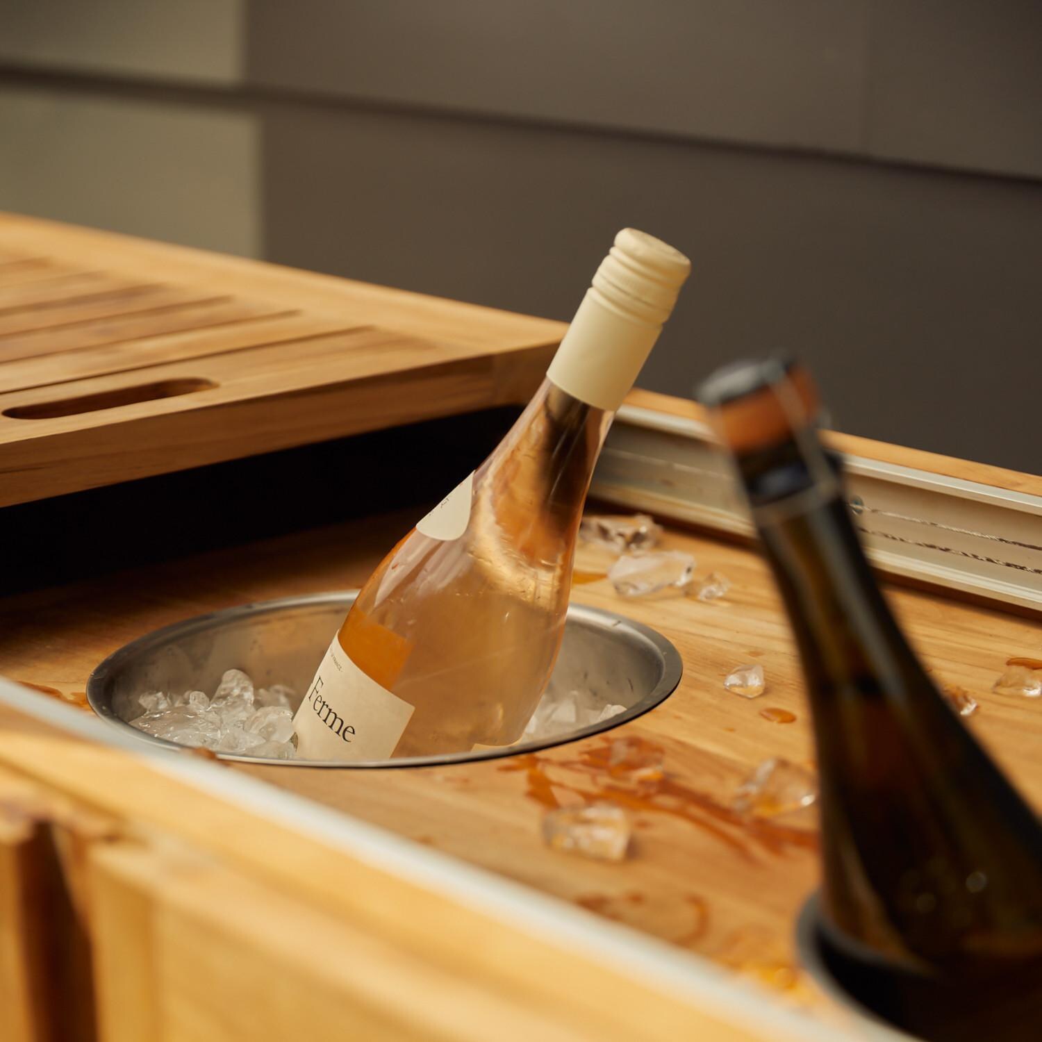 Teak + Table Relax Champagne Table - Champagne Buckets - Lifestyle thumbnail