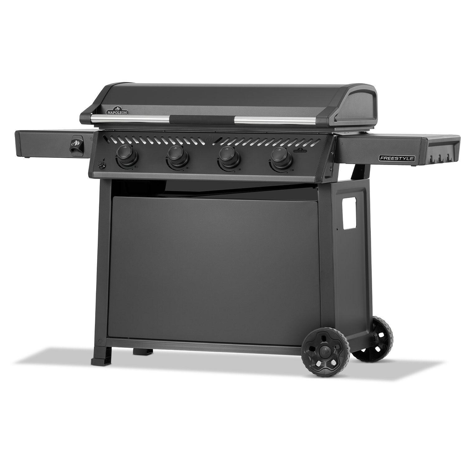 Napoleon F36FTNMK Freestyle 36-in 4 Burner Natural Gas Flat Top Grill w/ Cooktop - Angled Left - White Background thumbnail
