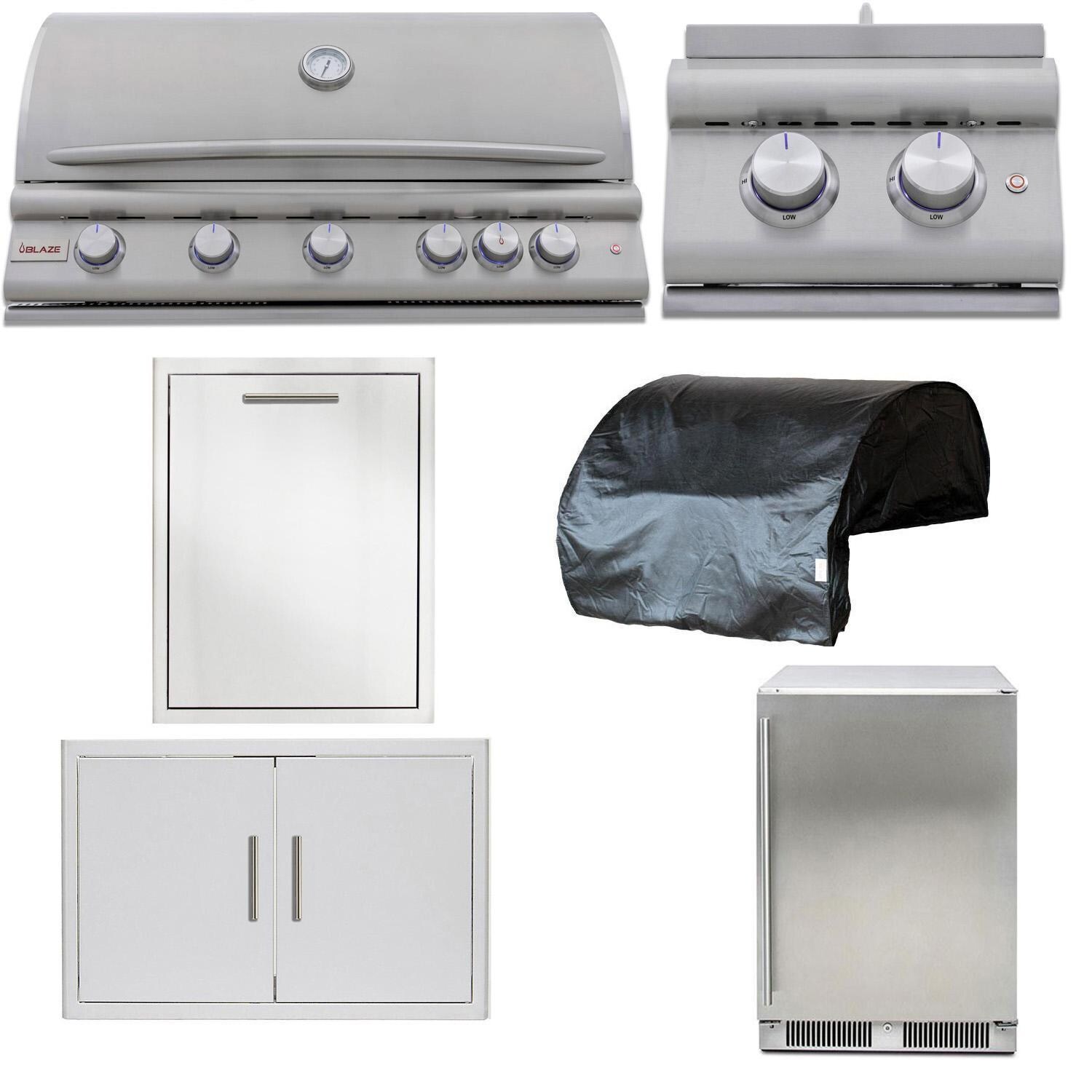 Blaze BLZ-5LTE3-NG-6PC-SC Premium LTE+ 6-Piece 40-Inch Natural Gas Outdoor Kitchen Package - White Background thumbnail