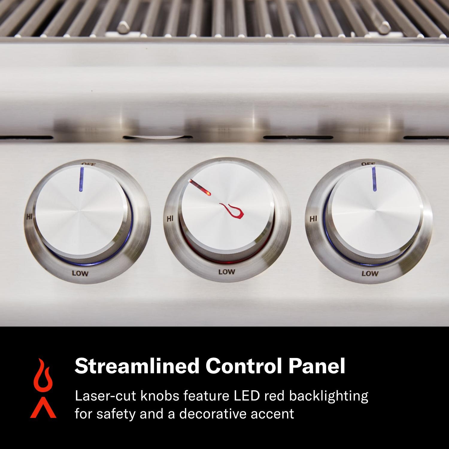 Blaze BLZ-5LTE3-LP Freestanding Propane Grill - Streamlined Control Panel - Detail thumbnail