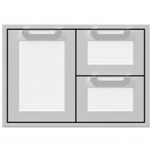 Hestan 30-Inch Double Drawer And Single Storage Door Combo - Froth - AGSDR30-WH image