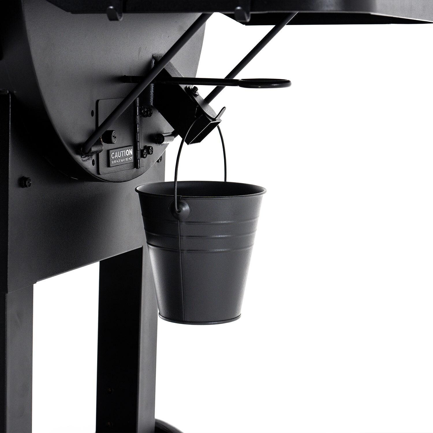 Green Mountain Grills Ledge Prime 2.0 WiFi Pellet Grill Bundle w/ SideBurn & Cover - Grease Drip - White Background thumbnail